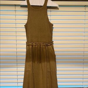 Olive Green Sleeveless Dress